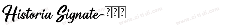Historia Signate字体转换